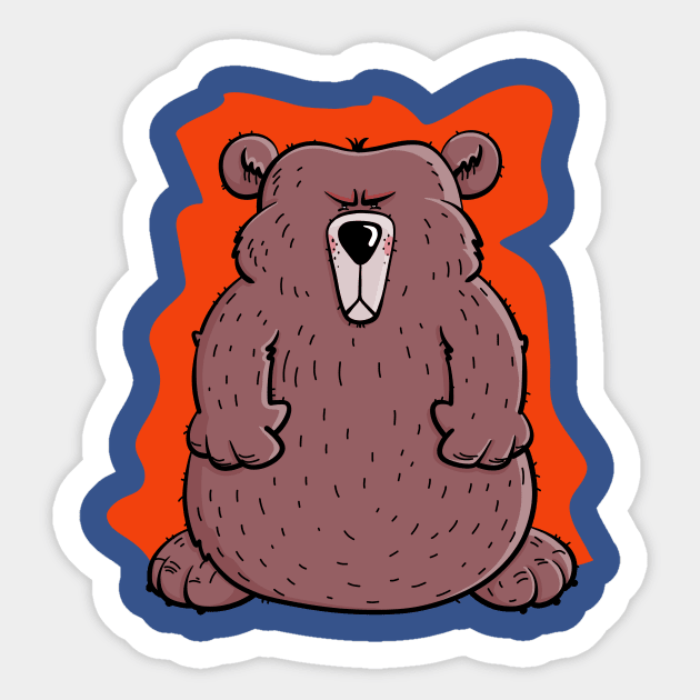 Grumpy Bear Sticker by schlag.art